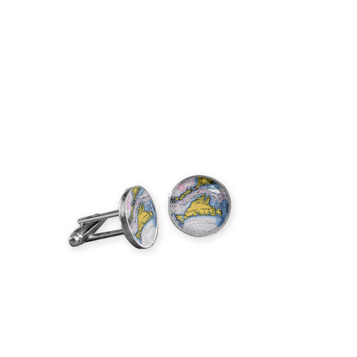 Nautical Chart Cuff Links