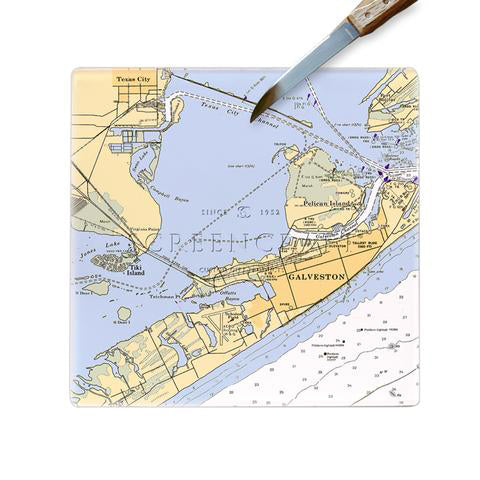 Personalized Nautical Chart Glass Cutting Board