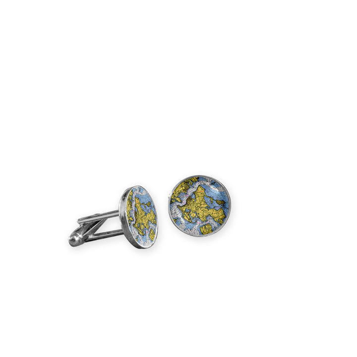 Nautical Chart Cuff Links