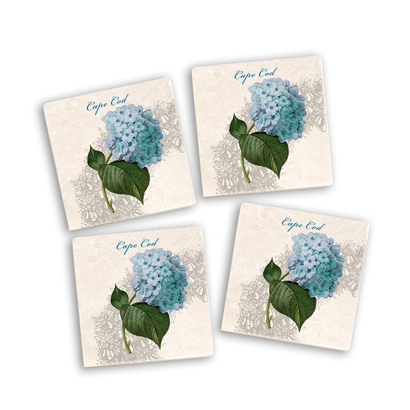 Cape Cod Hydrangea Set of 4 coasters