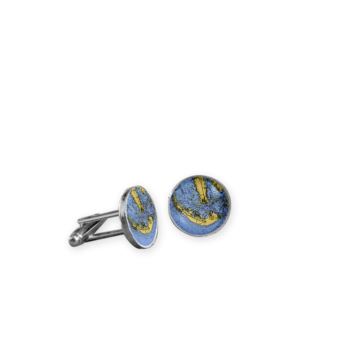 Nautical Chart Cuff Links