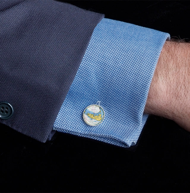 Nautical Chart Cuff Links