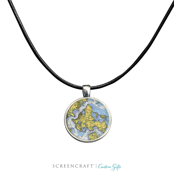 Nautical Chart Pendant