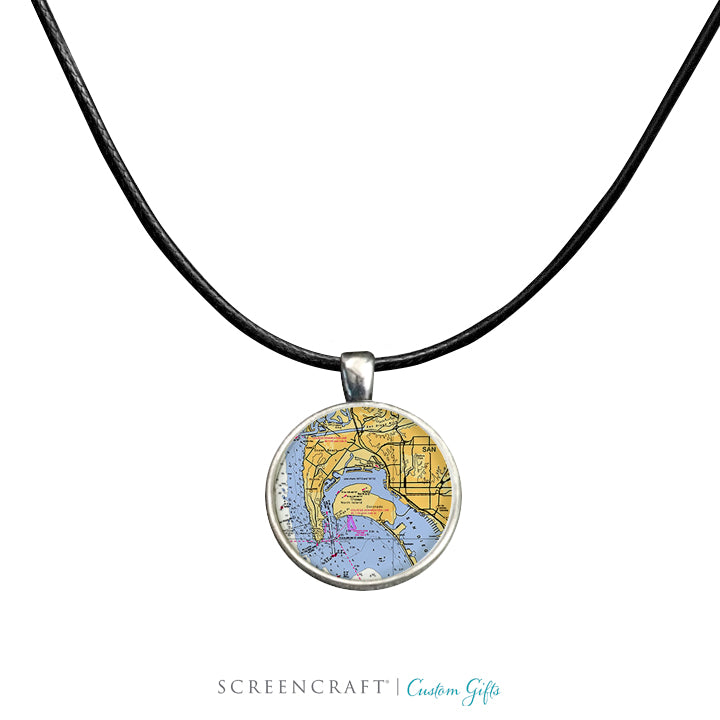 Nautical Chart Pendant
