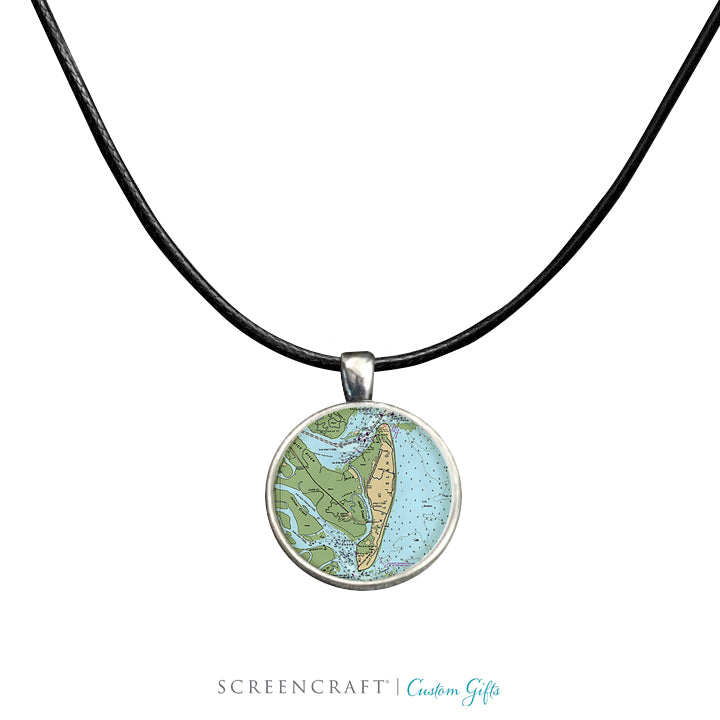 Nautical Chart Pendant