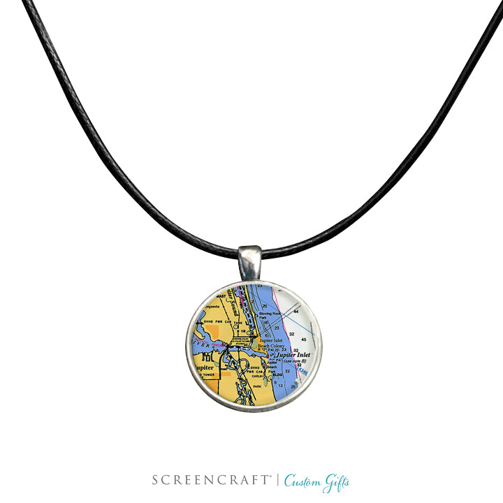 Nautical Chart Pendant