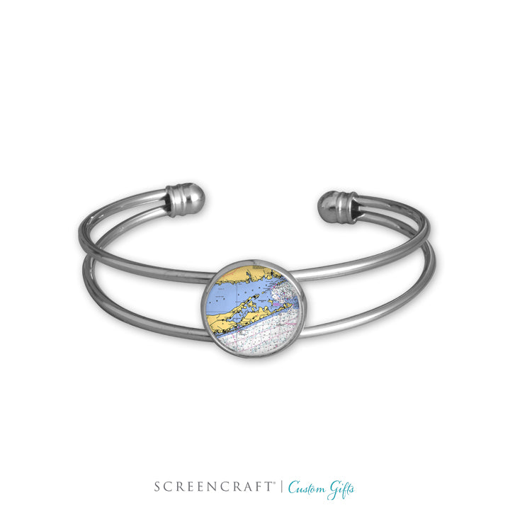 Nautical Chart Cuff-style Bracelet