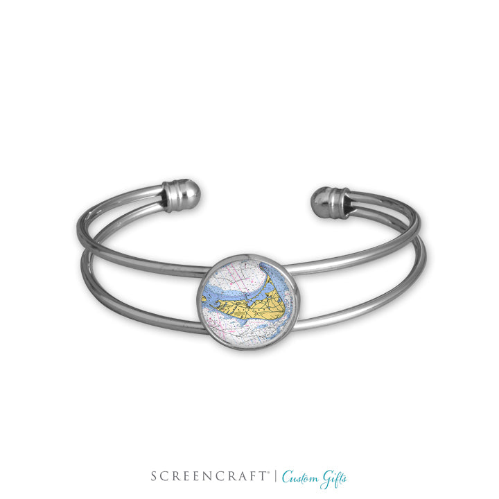 Nautical Chart Cuff-style Bracelet