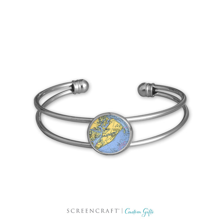 Nautical Chart Cuff-style Bracelet