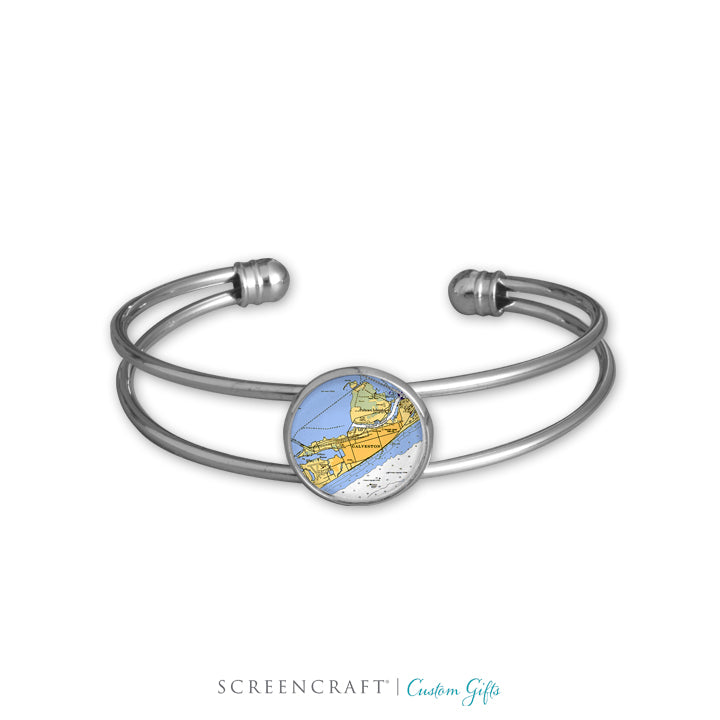 Nautical Chart Cuff-style Bracelet