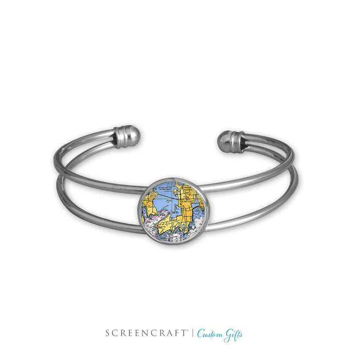 Nautical Chart Cuff-style Bracelet