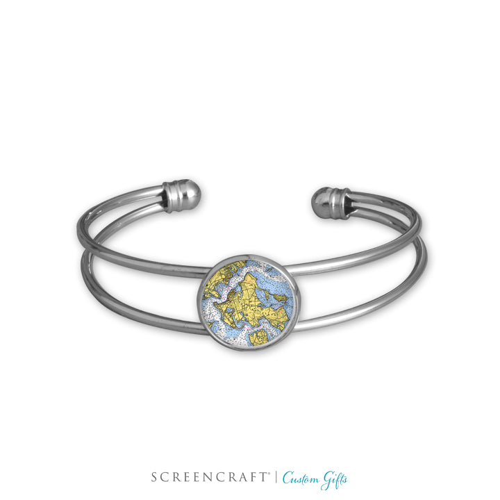 Nautical Chart Cuff-style Bracelet