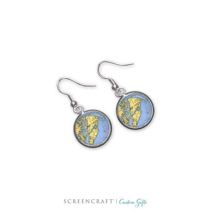 Nautical Chart Earrings