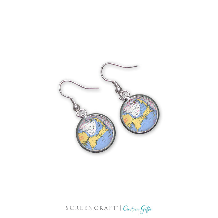 Nautical Chart Earrings