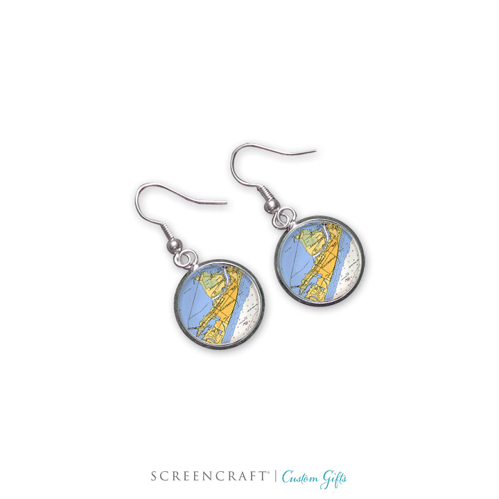 Nautical Chart Earrings
