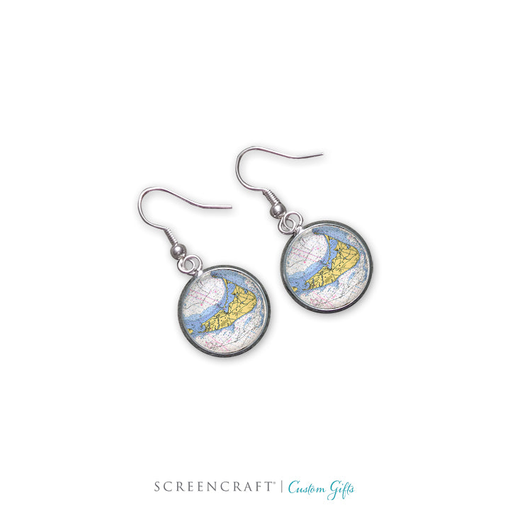 Nautical Chart Earrings
