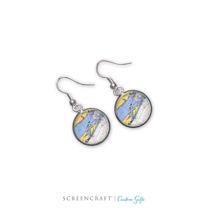 Nautical Chart Earrings
