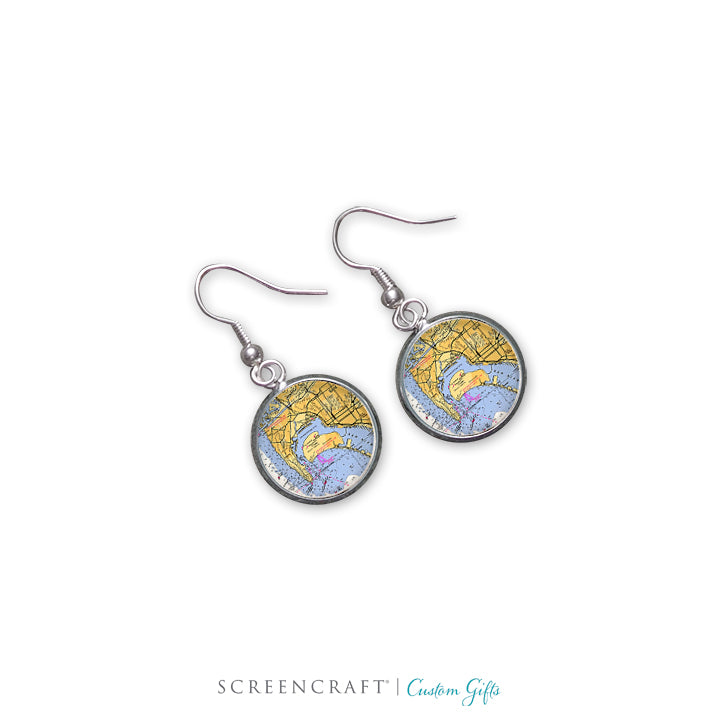 Nautical Chart Earrings