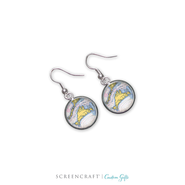Nautical Chart Earrings