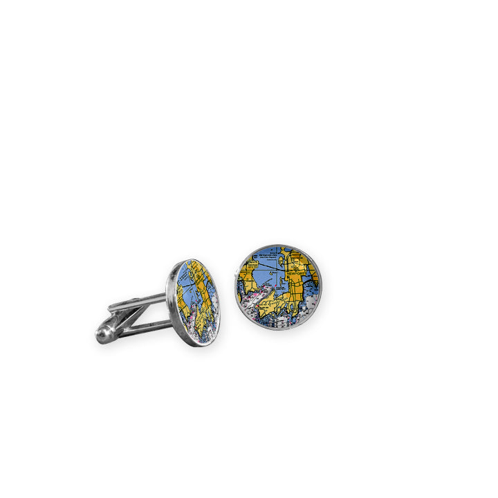 Nautical Chart Cuff Links