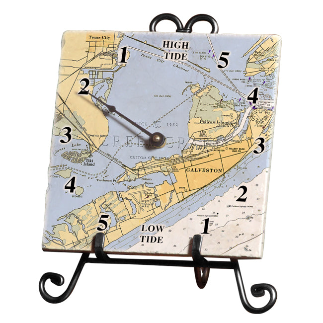 Personalized Nautical Chart Tide Clock