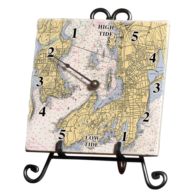 Personalized Nautical Chart Tide Clock