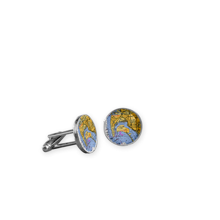 Nautical Chart Cuff Links