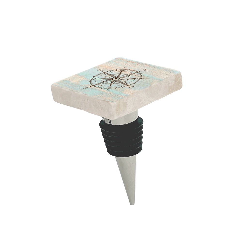 Nautical Compass Marble Bottle Topper