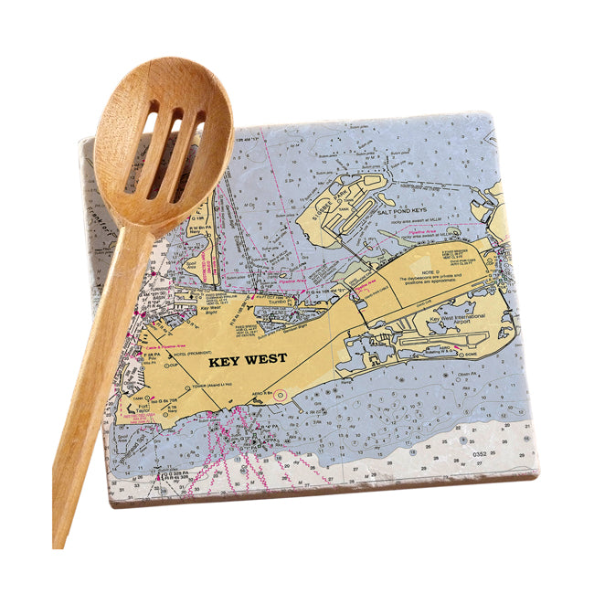 Personalized Nautical Chart Marble Trivet