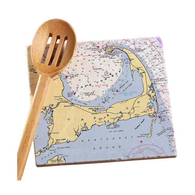 Personalized Nautical Chart Marble Trivet