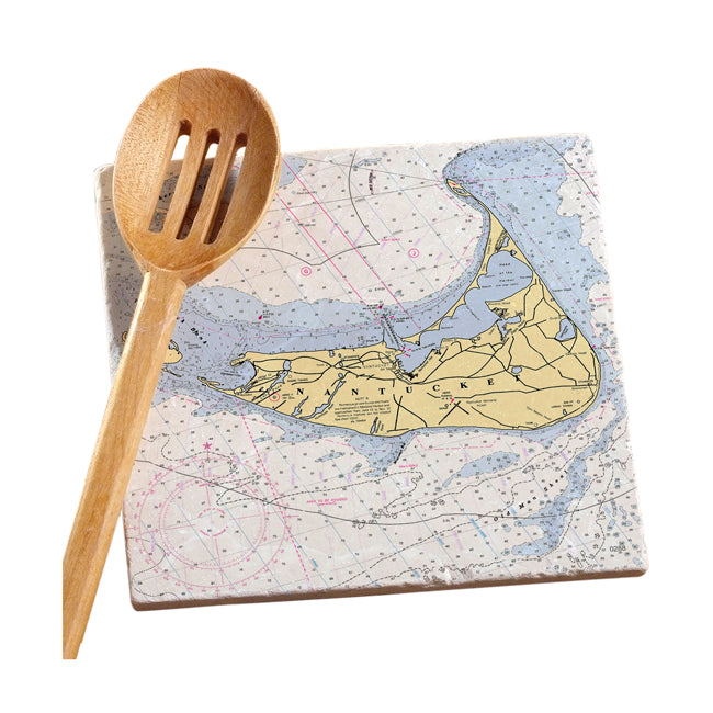 Personalized Nautical Chart Marble Trivet