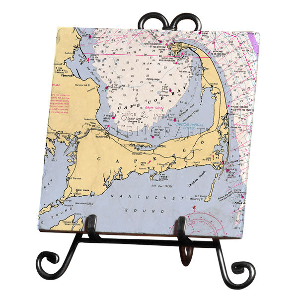 Personalized Nautical Chart Marble Trivet