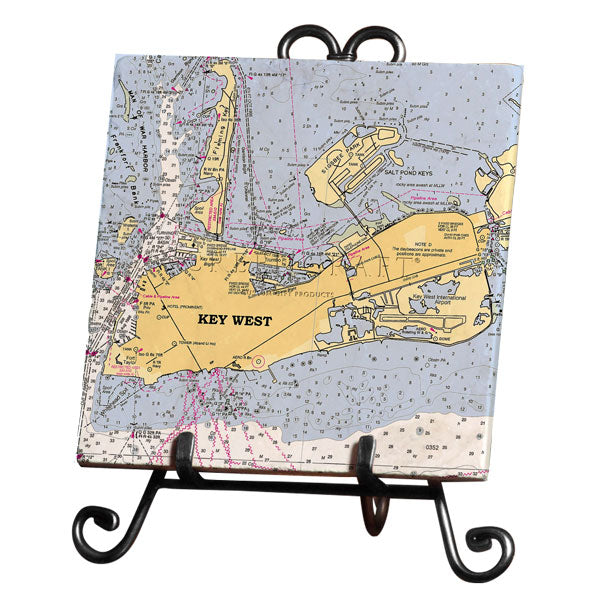 Personalized Nautical Chart Marble Trivet