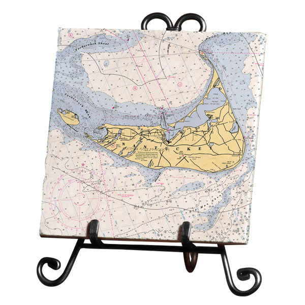 Personalized Nautical Chart Marble Trivet