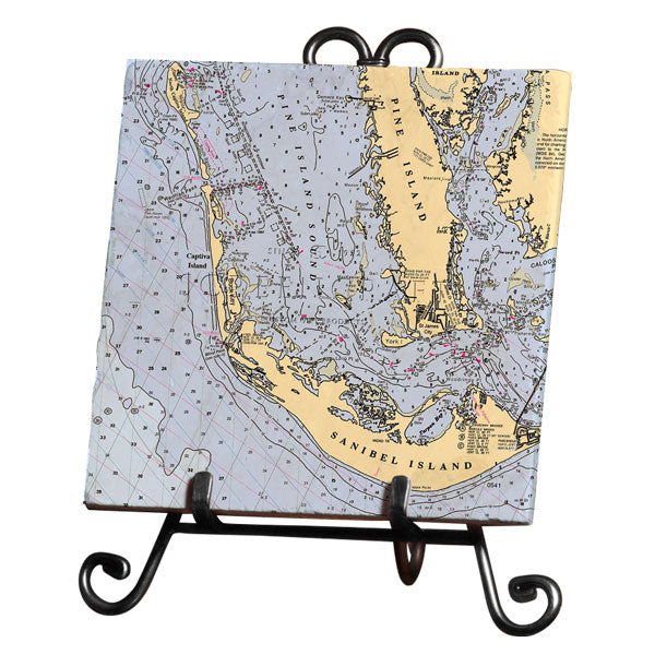 Personalized Nautical Chart Marble Trivet