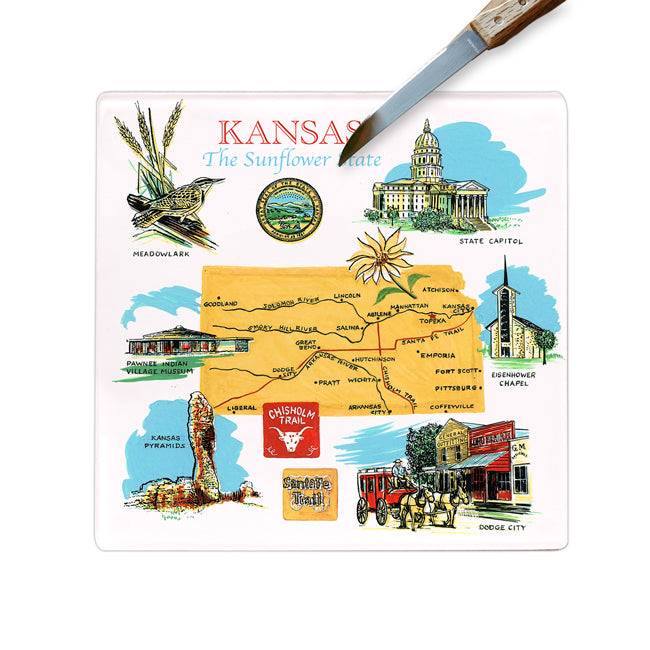 Celebrate Your State - Glass Cutting Board