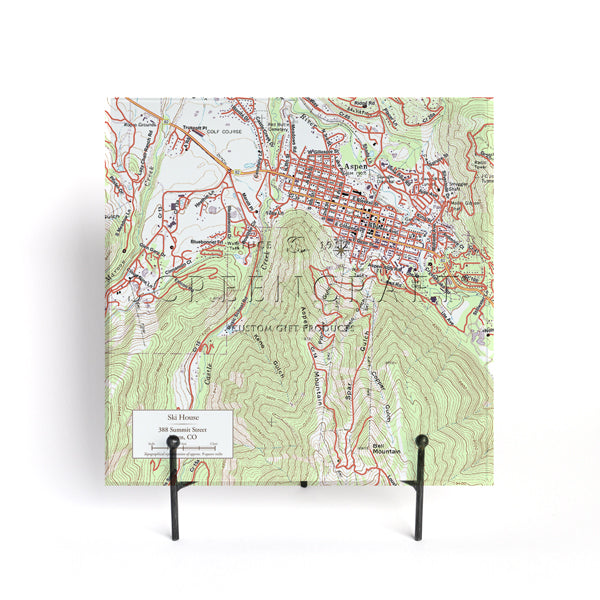 Your Neighborhood 12'' Map Glass Prep & Serve Board