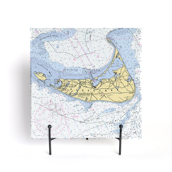 Personalized Nautical Chart Glass Cutting Board