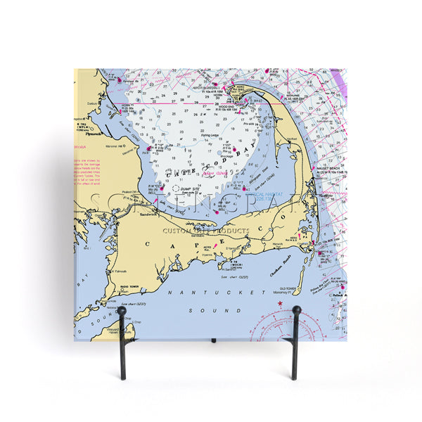 Personalized Nautical Chart Glass Cutting Board