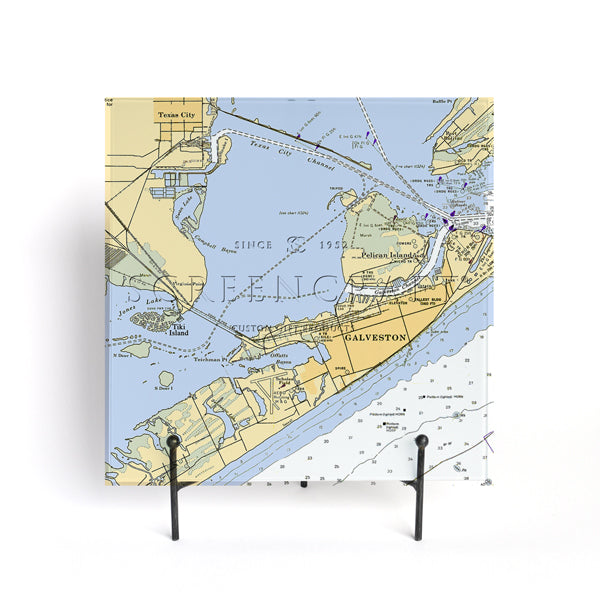 Personalized Nautical Chart Glass Cutting Board