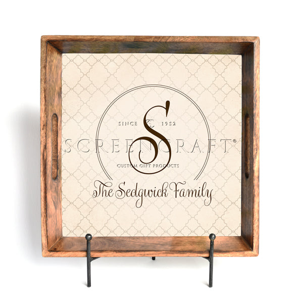 Family Name Monogram Serving Tray