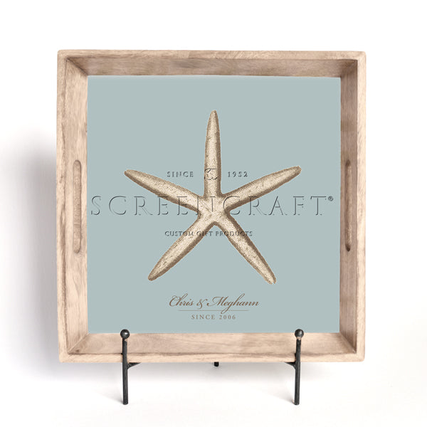 Personalized Serving Tray - Blue Sea Star