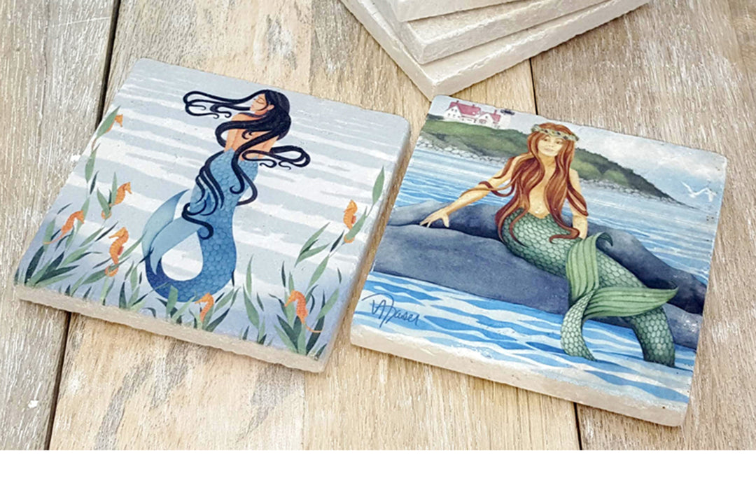 Mermaid - 2 piece coaster set