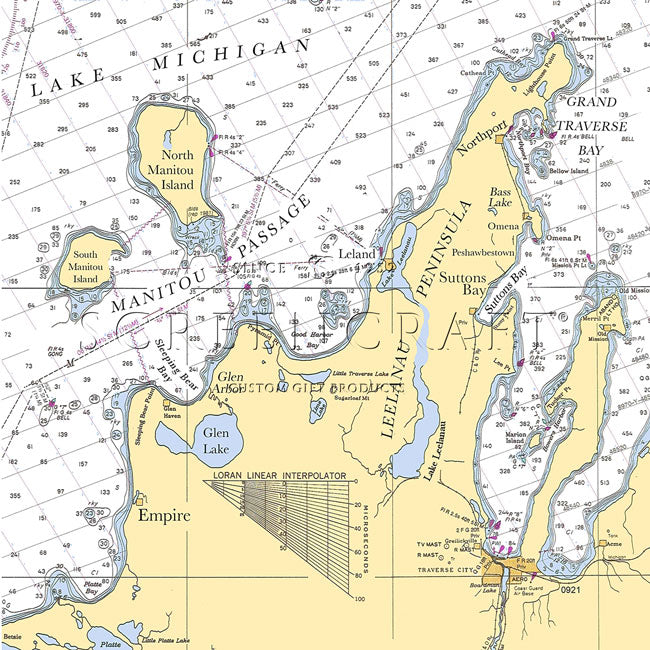 Leelanau Peninsula, MI  Glass Cutting Board