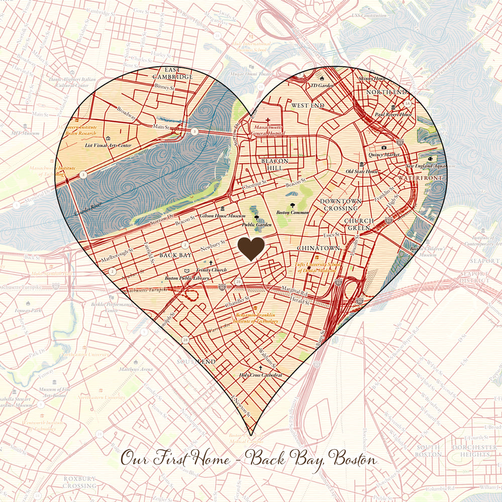New! Classic Heart Map Gifts Collection