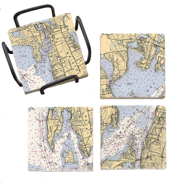 Bristol, RI- Marble Coaster Set