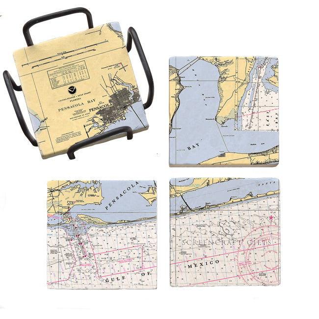 Pensacola, FL- Marble Coaster Set