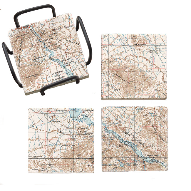 Lake Havasu, AZ -  Marble Coaster Set