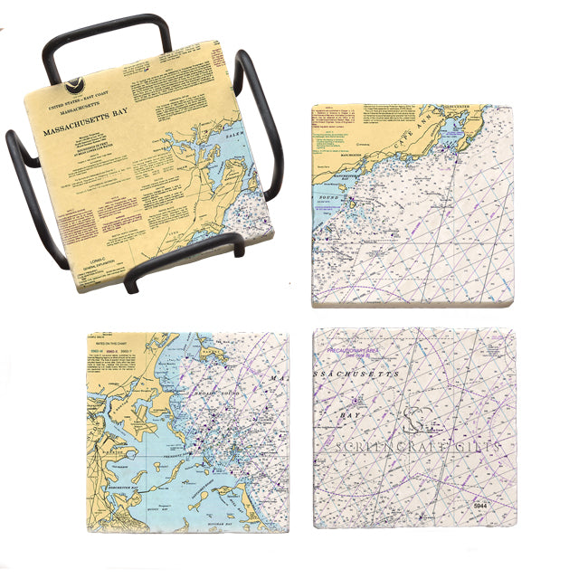 Massachusetts Bay - Marble Coaster Set