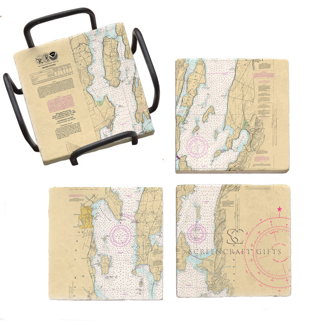 Grand Isle, VT - Marble Coaster Set